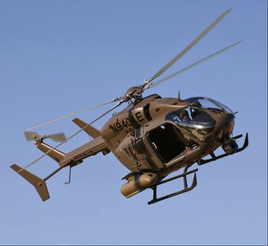 El AAS-72X con un contenedor de ametralladora pesada (Airbus Helicopters)