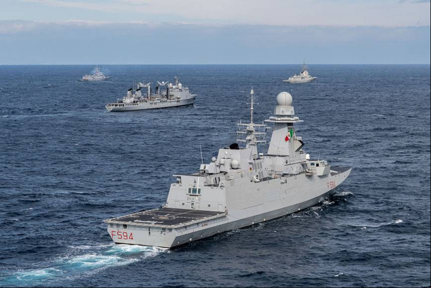 La fragata italiana de tipo FREMM