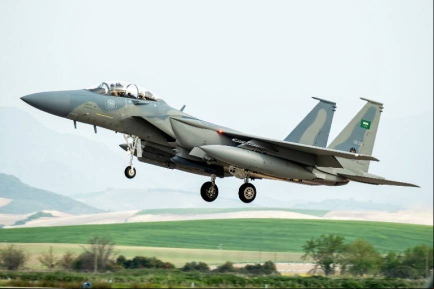 Uno de los 6 F-15SA sauditas en Mor