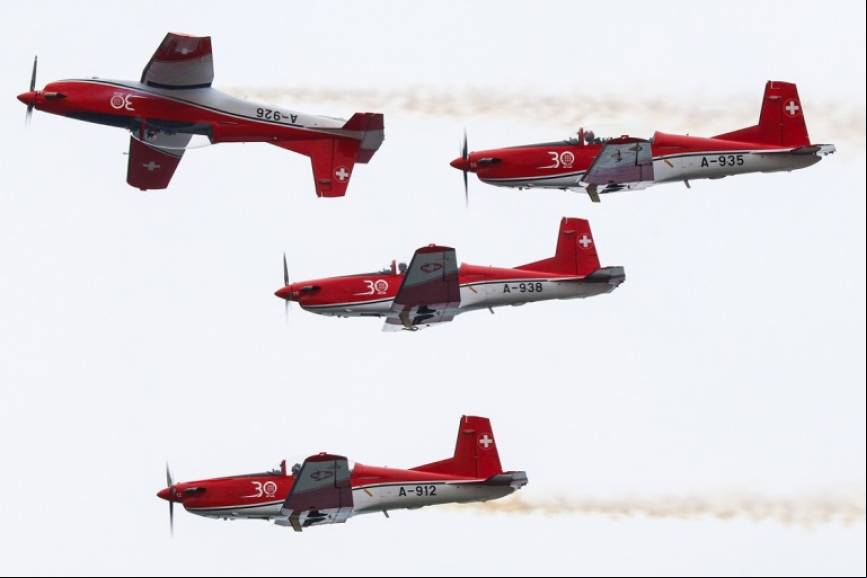 Pasada de los Pilatus de la patrulla suiza