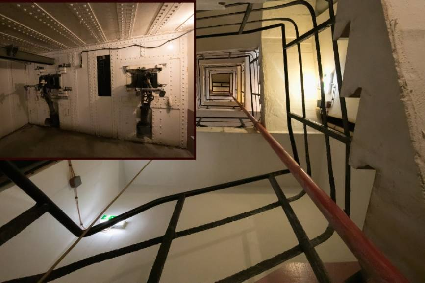 Cuando subimos las escaleras de a una de las casamatas, nos damos cuenta de cuan profundo se encuentra esta fortificaci