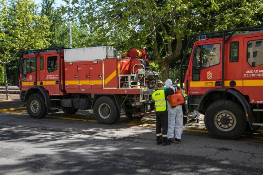 Realizando desinfecciones en diversos puntos e instalaciones de la ciudad y alrededores