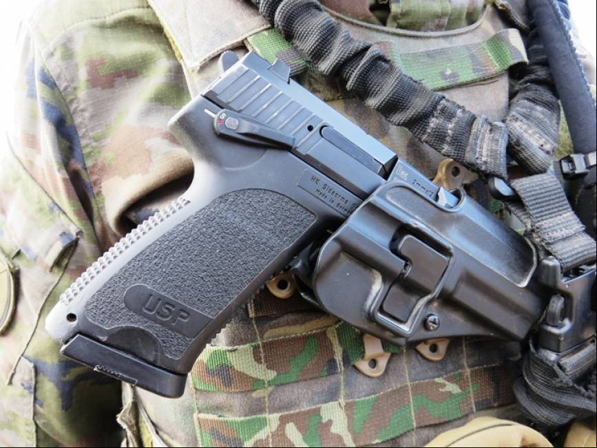 Las pistolas HK USP del calibre 9x19 mm.