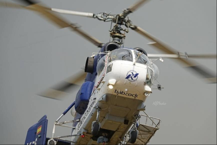 El simpre impresionante Kamov KA-32A 11BC "Kilo Zulu6" desplazado desde Caravaca de la Cruz,Murcia.