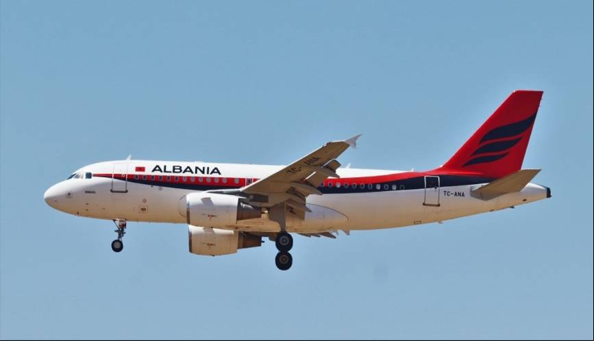 El Airbus A-319 del Gobierno d Albania, aunque a tenor a su matr