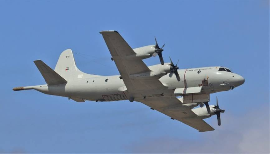 Uno de los aviones de patrulla naval y antisubmarinos P-3C CUP