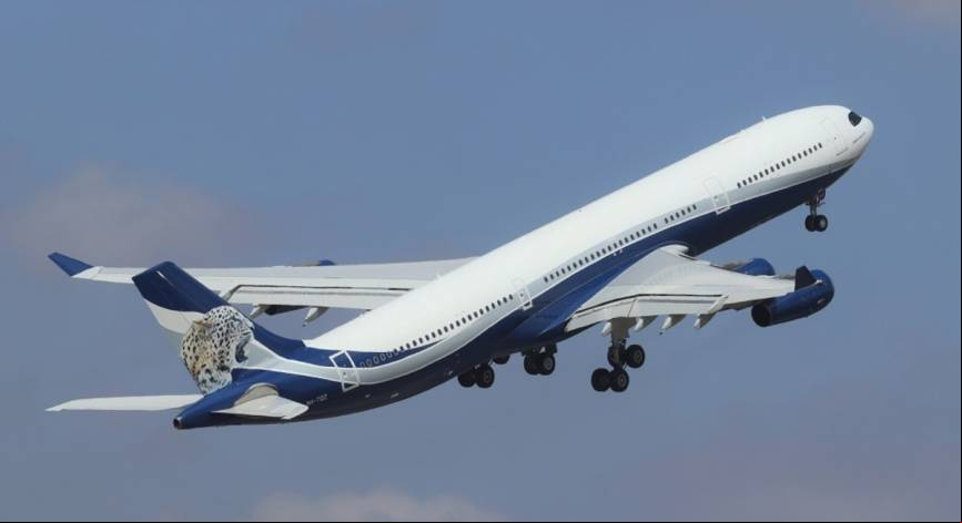 El Airbus A340 de la compa