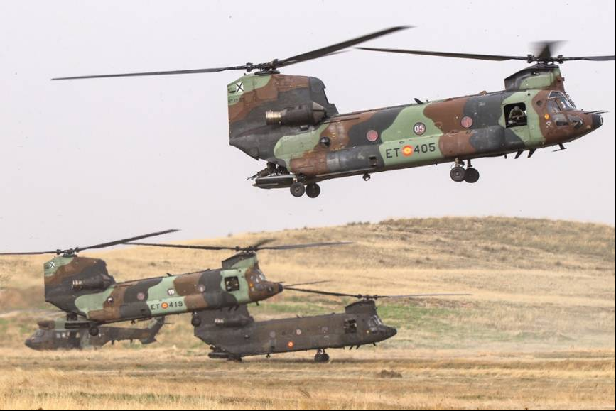 En el ejercicio Toro 2022 participaron tres veteranos helic