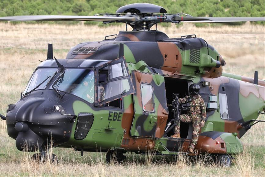 Uno de los dos NH90 ses participantes en el ejercicio Toro 2022. (Rub