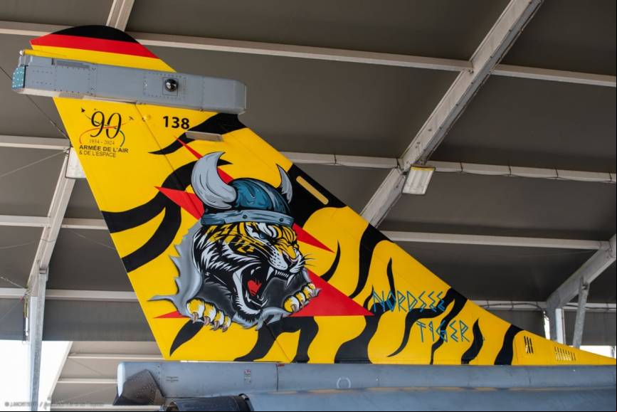 La cola de uno de los Dassault