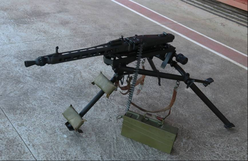 Entre el armamento expuesto, estaba esta veterana pero todav