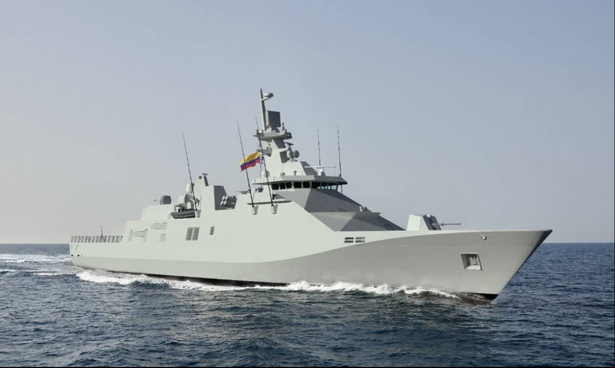 La nueva fragata PES de la Armada de Colombia.