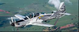 Un Embraer A-29N Super Tucano como los que acaba de comprar Panam