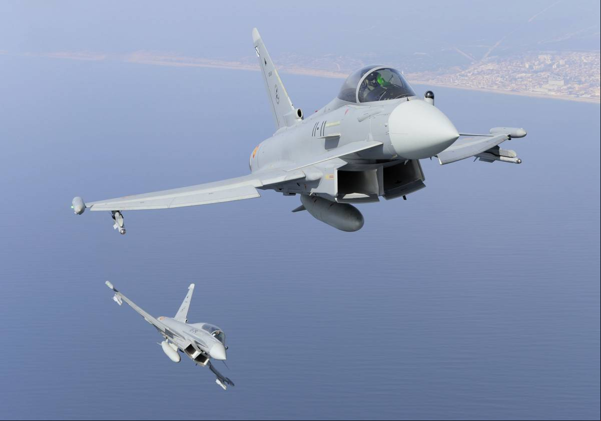 Foto: Aviones de combate Eurofighter del Ej