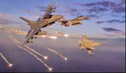Aviones de combate F-16 de pa