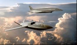 Los UCAV General Atomics YFQ-42A y el YFQ-44A Anduril. (Foto: USAF)