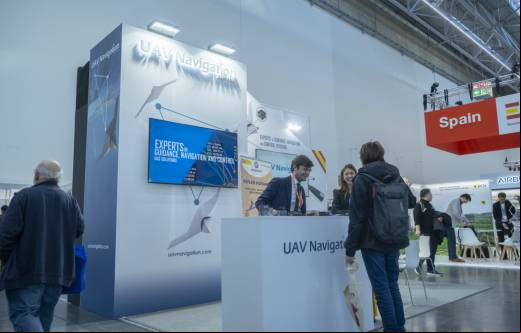 El estand de la empresa.
