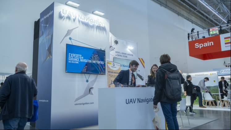 El estand de la empresa.